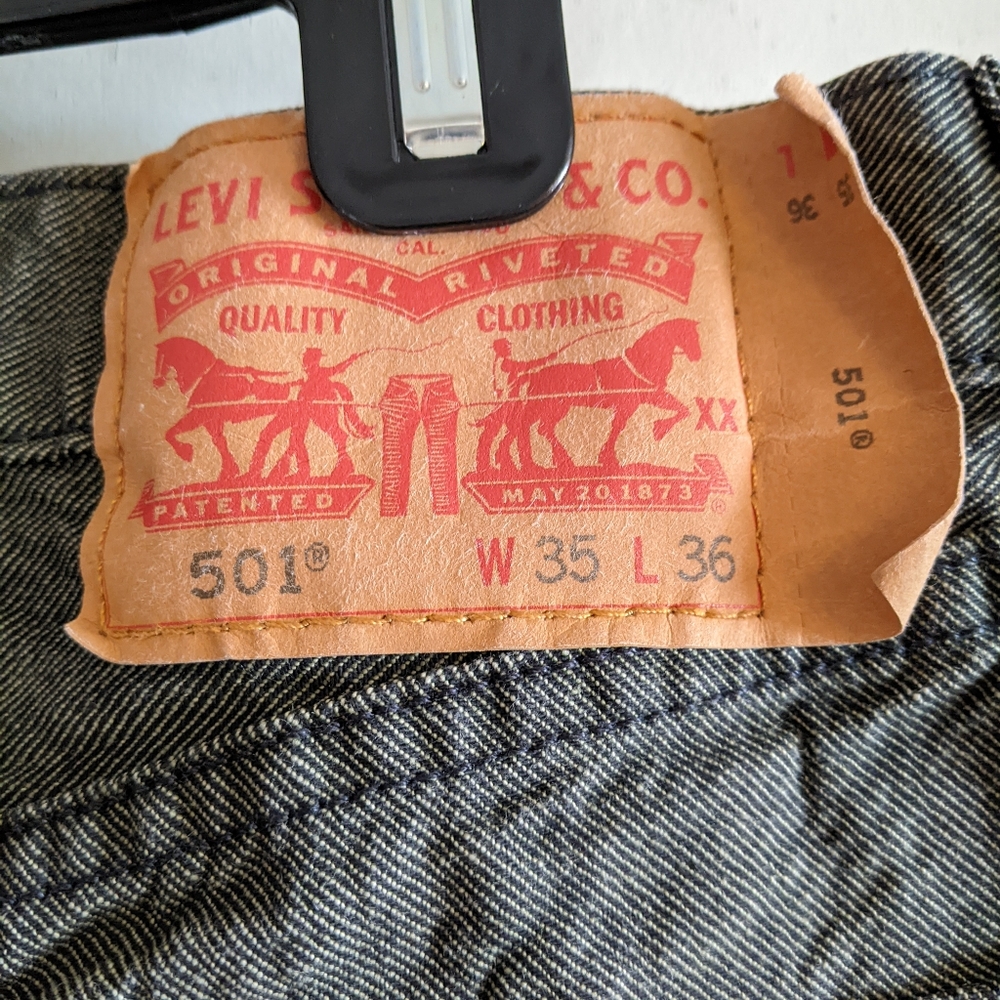 Levi's 501 "green" jeans 35x36